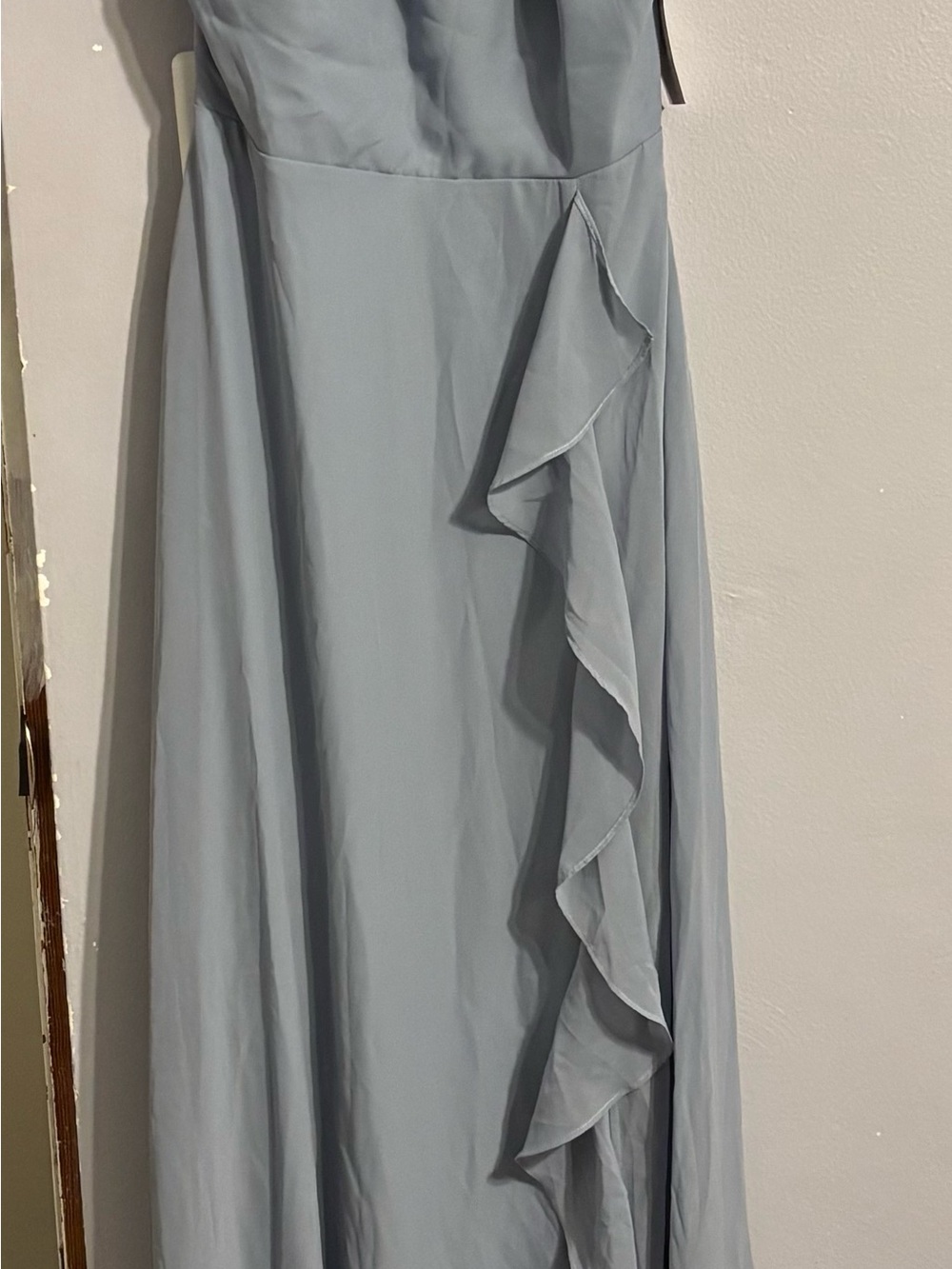 Chiffon Birdy Grey Dusty Blue Teresa Dress